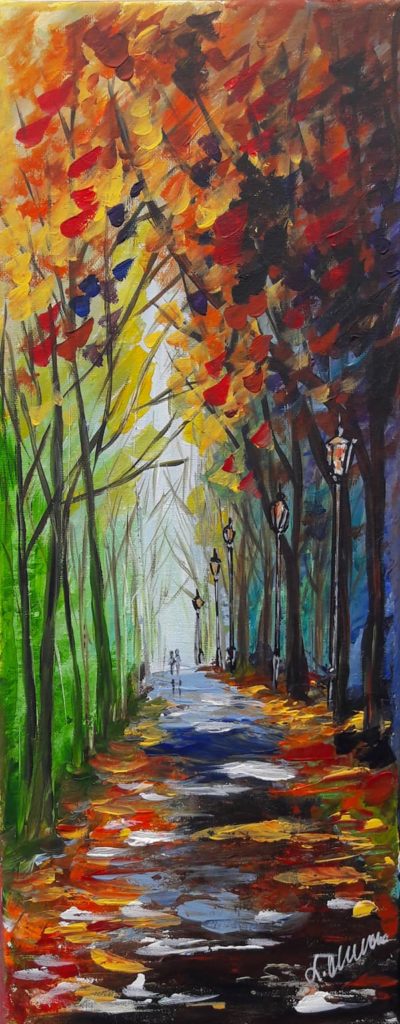 Baumallee im Herbst